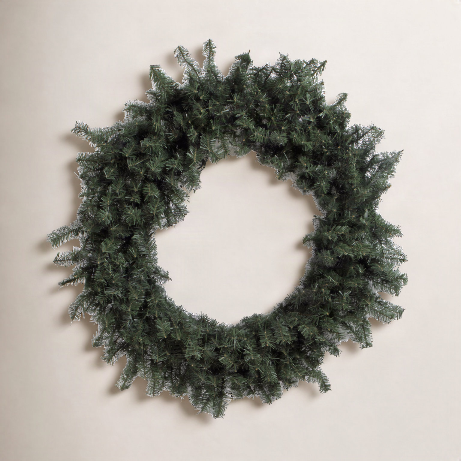 Artificial Canadian Pine Wreath Unlit, 48" H x 48" W x 3" D
