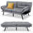 Futon Sofa Bed With Adjustable Armrests & Backrests & 2.5" Plush Memory Foam, 71" Couches For Living Room-1456621751