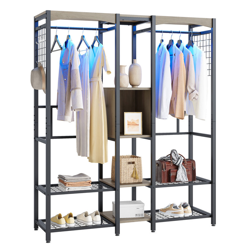 58.66'' Metal Closet System, Gray