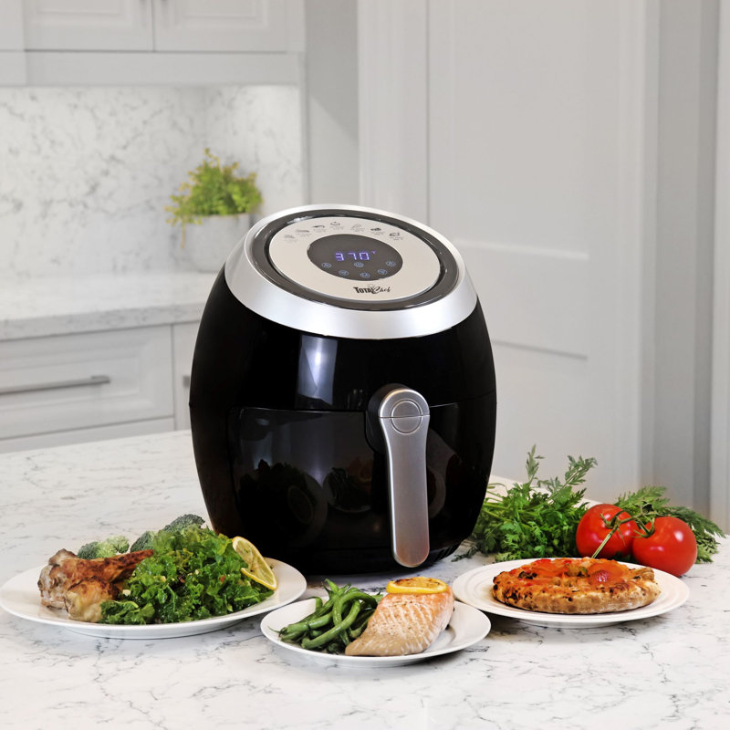 Friteuse à air numérique 3,8 pte avec 7 préréglages de cuisson Total Chef
