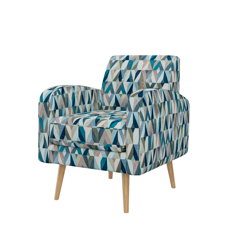 Jakyren Upholstered Armchair, Blue Polyester