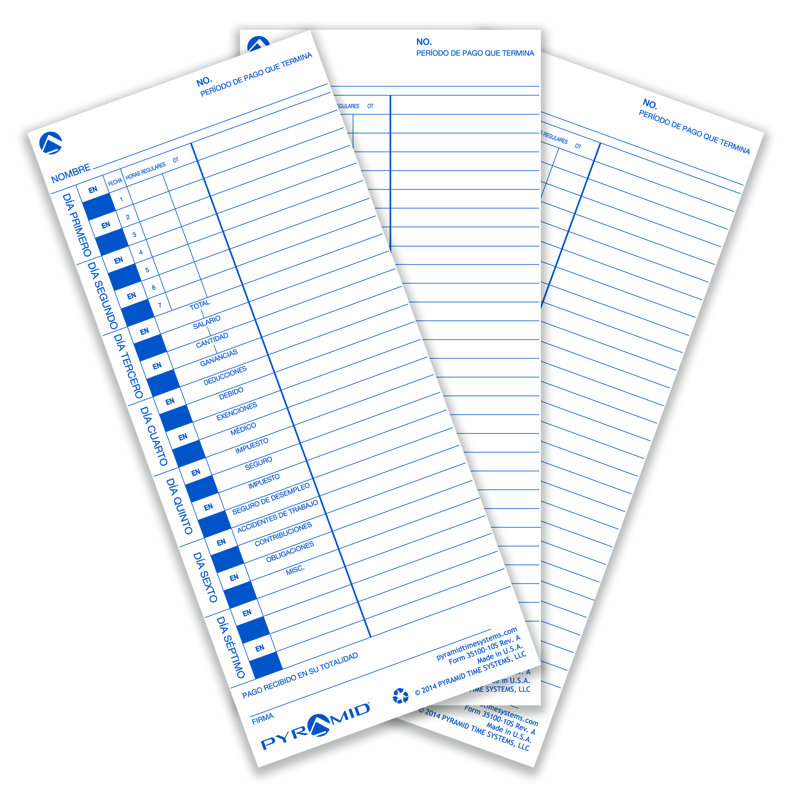 Spanish Time Card