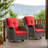 Anahit Swivel Wicker Patio Chair with Cushions (Set of 2)-92661371