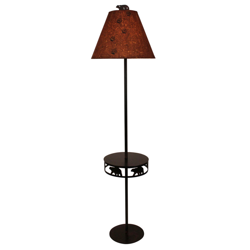 Aliza 58.5'' Burnt Sienna Tray Table Floor Lamp