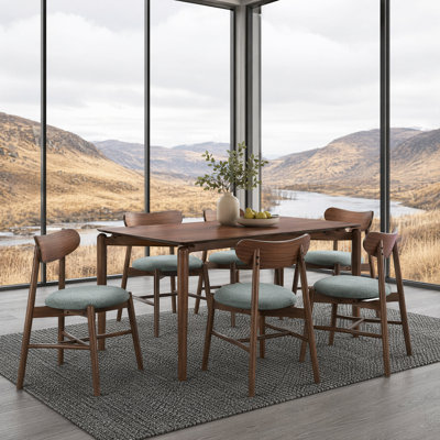 Solid Wood Upholstered Dining Set