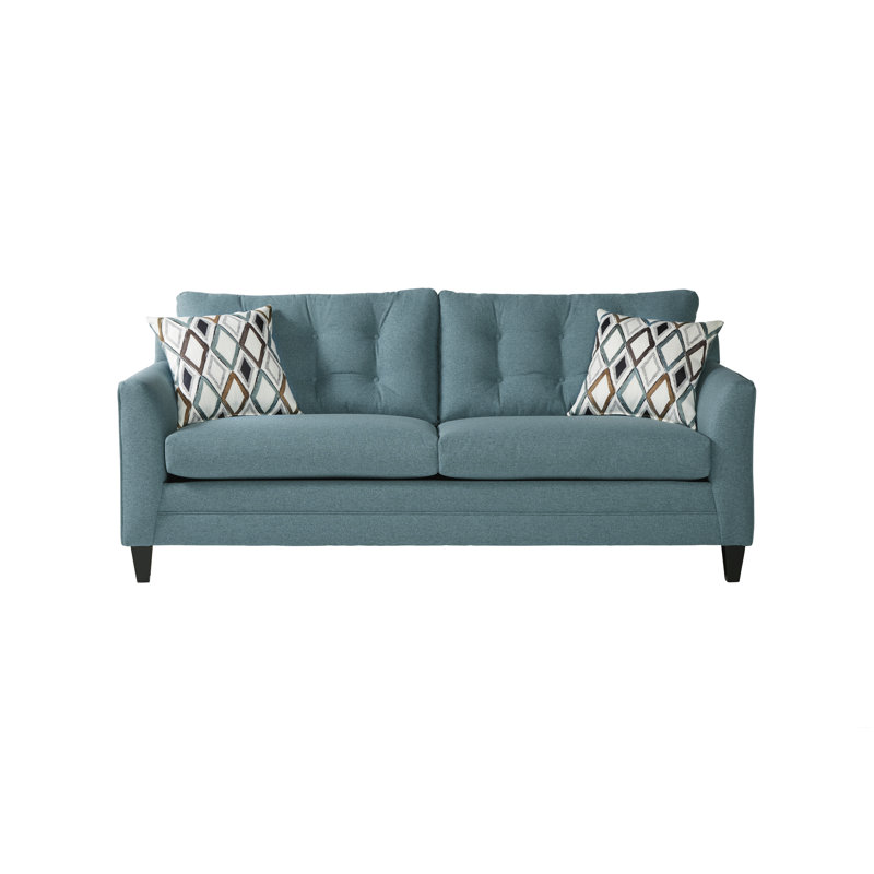 Canapé-lit rembourré 81,5 po Beversley, 100% polyester bleu sarcelle