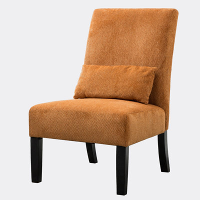 Pisano Contemporary Armless Accent Chair with Pillow