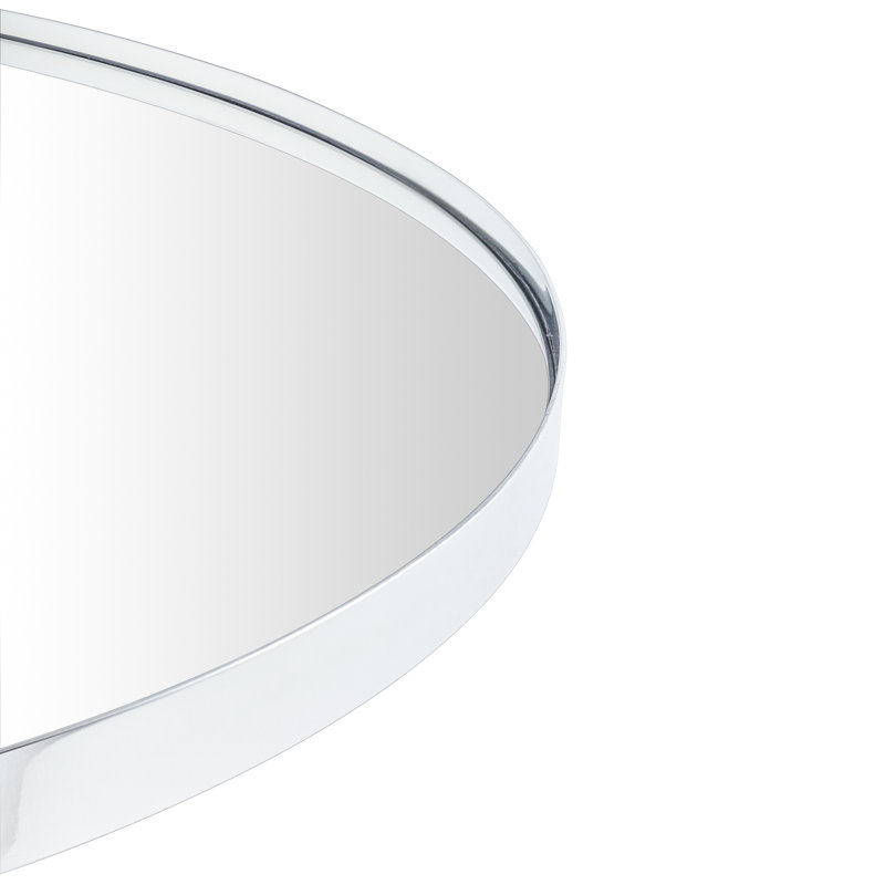 Circular Round Stainless Steel Framed Wall Mounted Bathroom Vanity Mirror, 30" x 30", Chrome