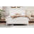 Mid-Century Wood Platform Bed With Headboard And Wood Slat Support, No Box Spring Needed, Queen Size, White(Old SKU:N701P193472K)-776511901-776511903