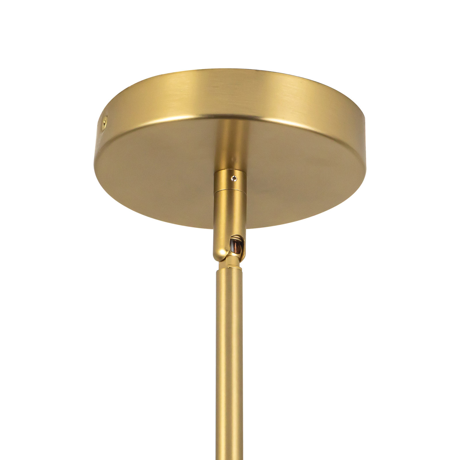 Eira Pendant with Clear Water Glass, 12-in, Brushed Gold/ Clear Water Glass