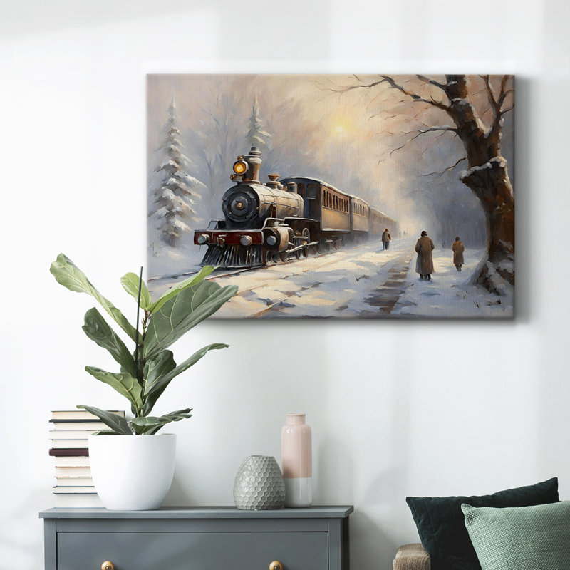 Paysage rétro - CC, H 13 po x l 19 po x P 1,5 po, Toile tendue