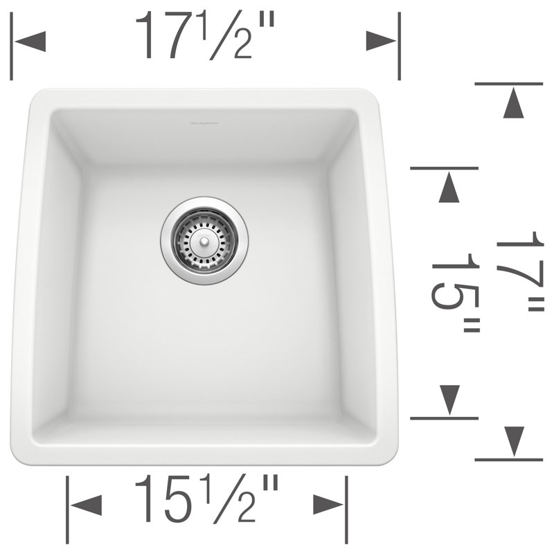 Performa SILGRANIT 17" Undermount Bar Sink, White