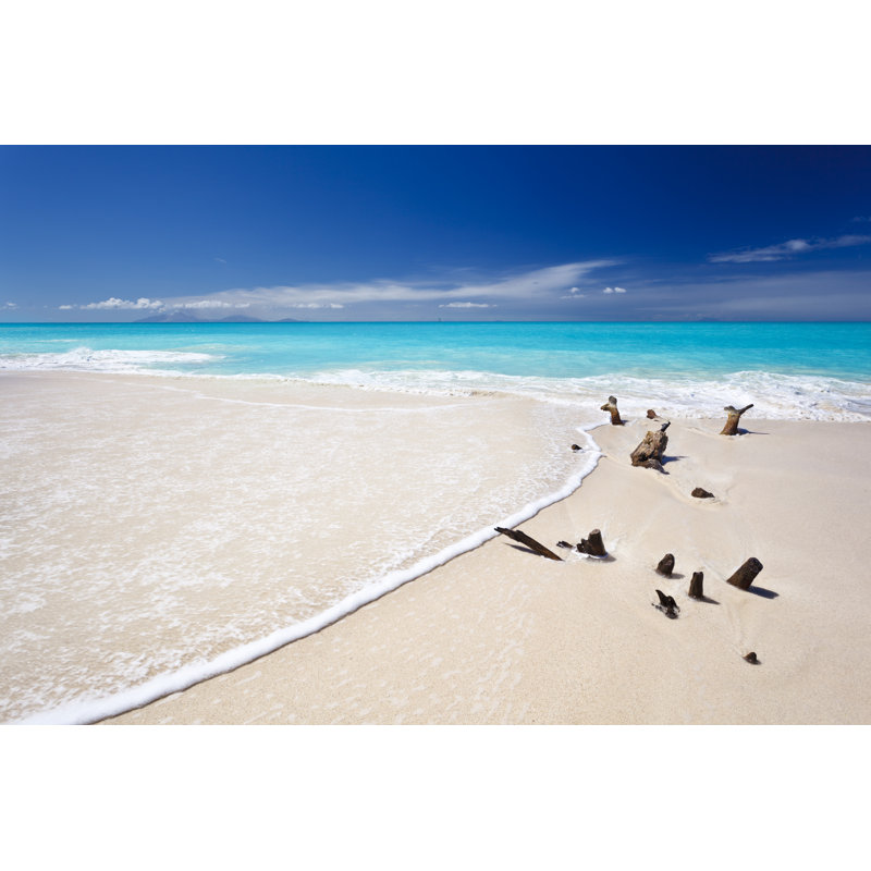 Perfect white beach, 20cm H x 30cm W