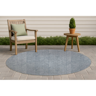 Chevron Groove Non-Slip Outdoor Rug
