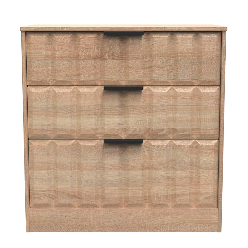 New York 3 Drawer Deep Chest (Ready Assembled), Brown