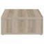 Table basse carrée en bois d'ingénierie vieilli-703392650