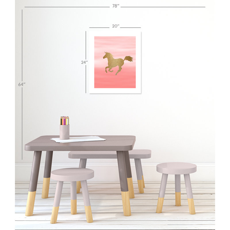 Ombre Pink 3' Wall Decal, 24" H x 20" W x 1" D, Paper