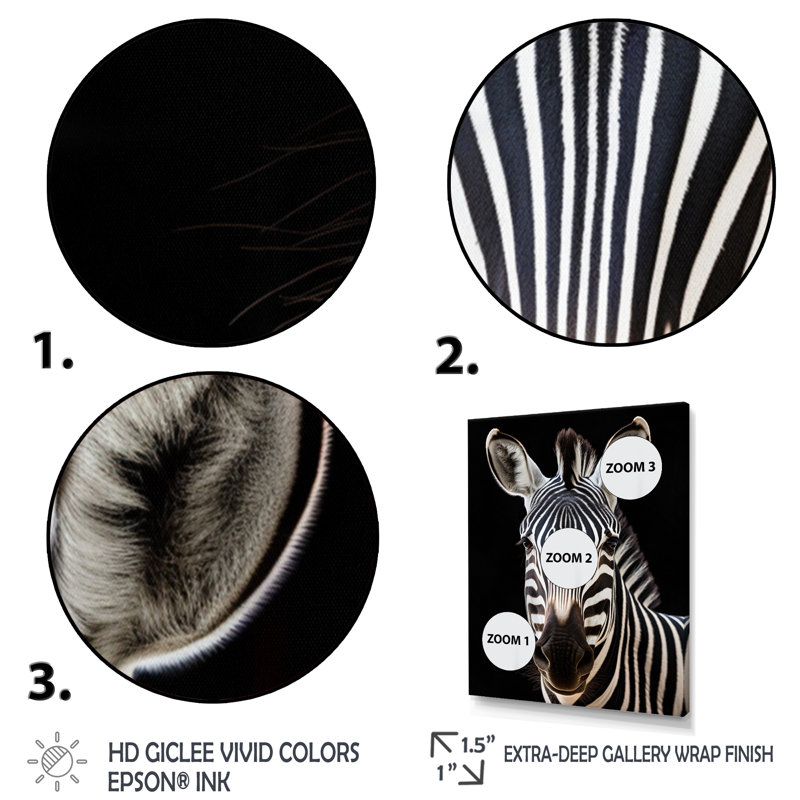 " Striking Zebra Patterns IV ", Gold, 32" H x 16" W x 1" D
