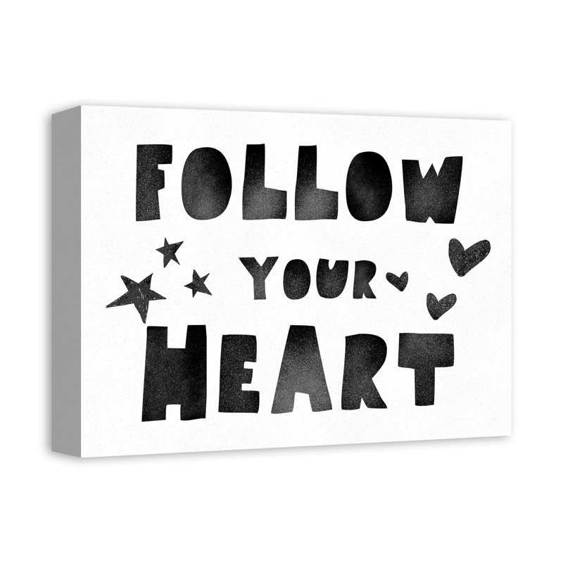 Suivez votre coeur art sur toile Mangual, H 12 po x l 16 po x P 1,25 po