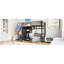 Lit mezzanine simple en métal avec bureau-1730906148