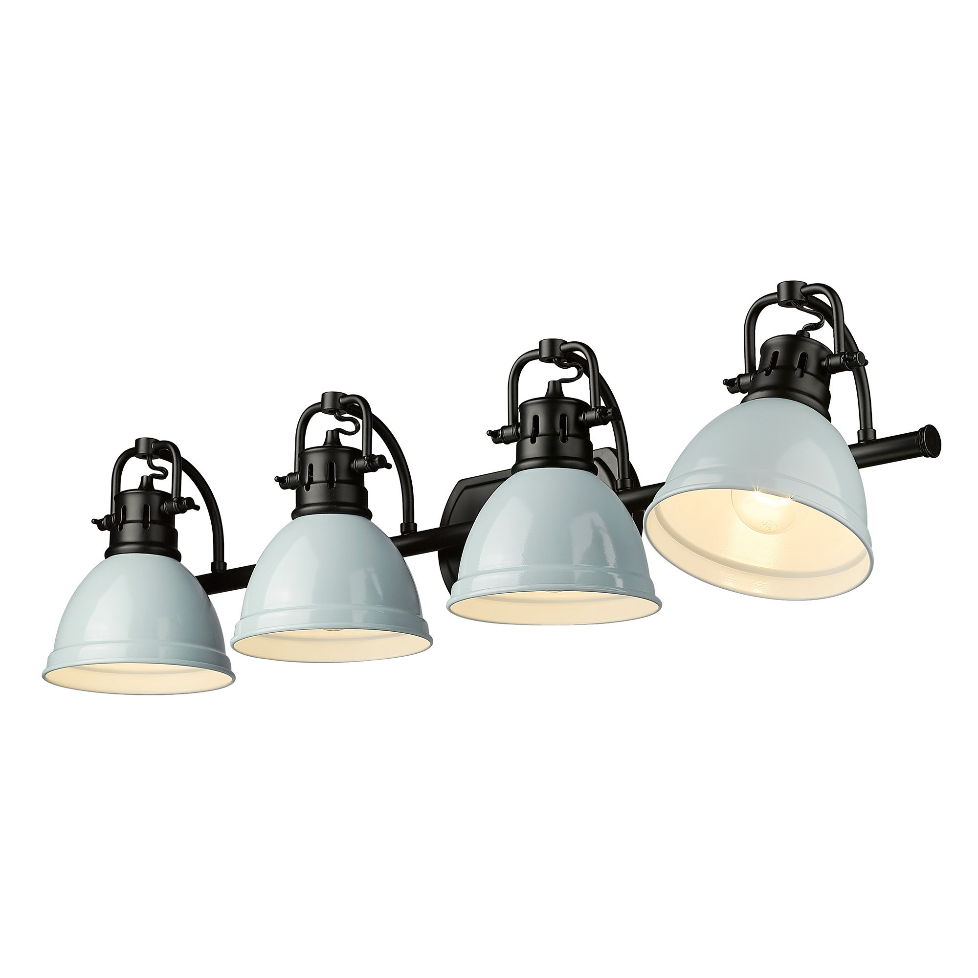 Calico 4 Light Dimmable Vanity Light, Seafoam, Matte Black
