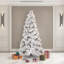 Atka Flocked Artificial Christmas Tree with LED Clear/White Lights with Stand-339181005