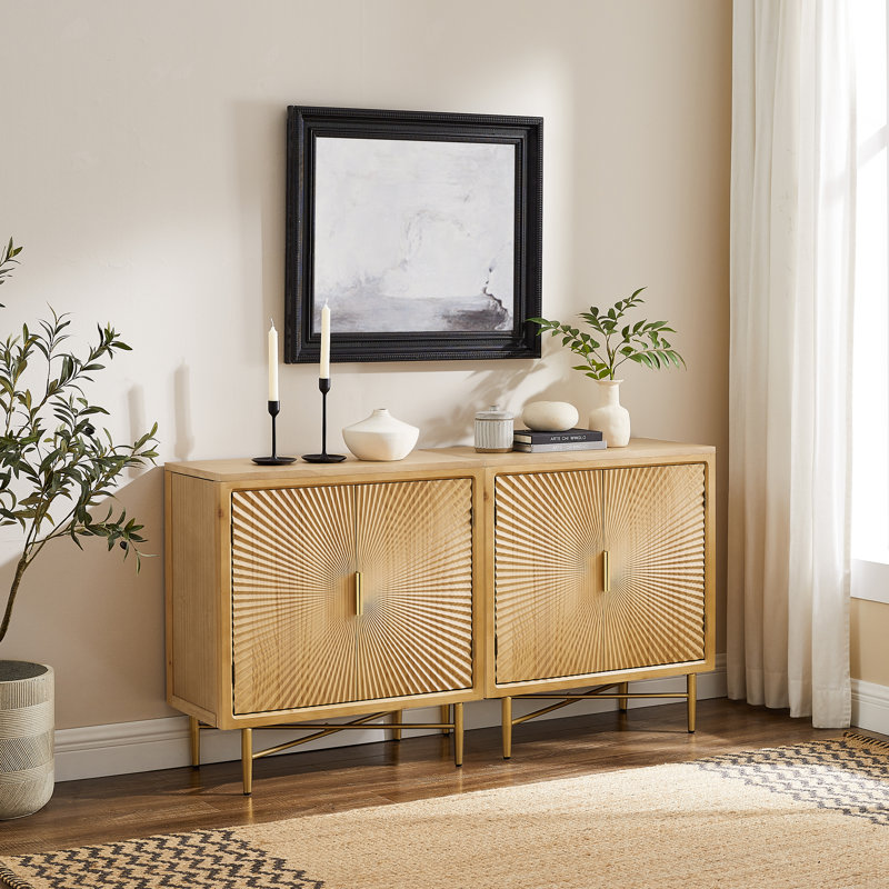 Modern Accent Cabinet Sideboard, Set Of 2
