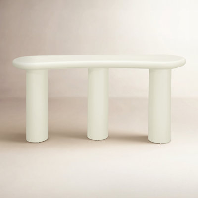 Kaden Wooden Console Table In Rice