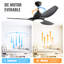 52 Inch Ceiling Fan With Light And 6-Speed Remote Control 3 ABS Fan Blades White For Bredoom Patio-170377540