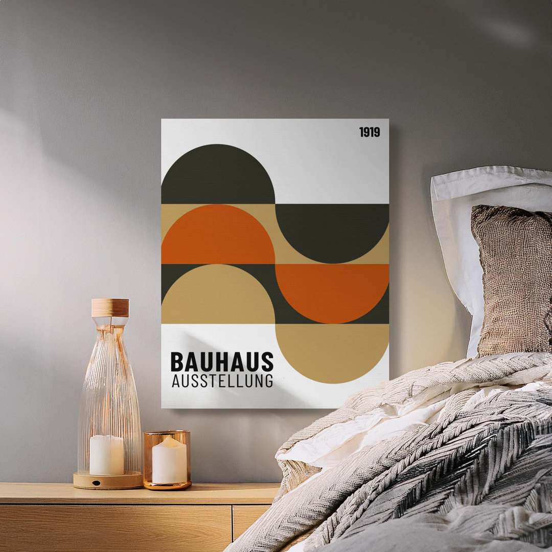 Bauhaus Canvas Wall Art, 1919 Exhibition, Geometric Print, Modern Home Decor, Gallery Wrapped, Ready to Hang, Statement Piece, Archival
