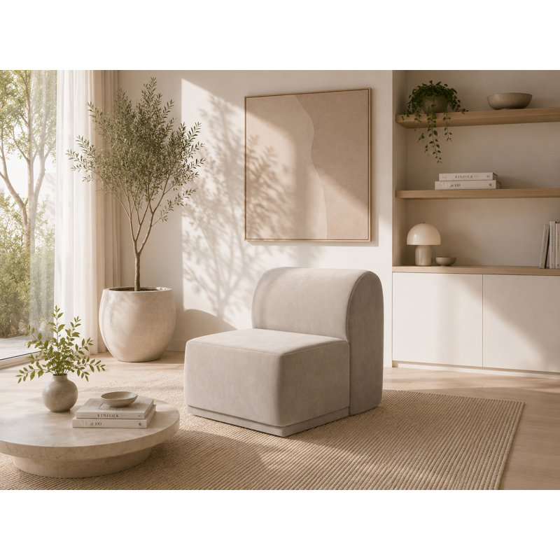 1 Seater Velvet Sofa