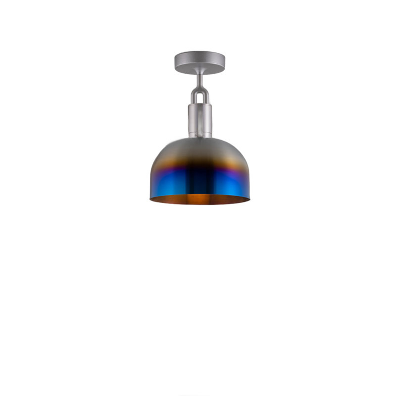 Semi Flush Mount, Medium, Burnt Steel
