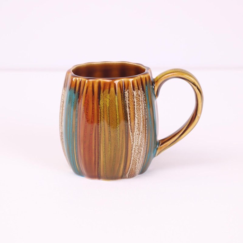 Hand drawn Rainbow Glazed Coffee Cup