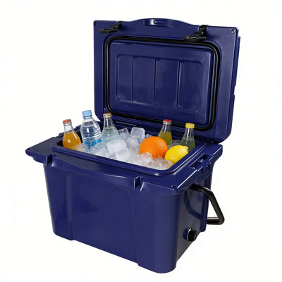 Glacière portative 25qt, glacière rigide isolée, glacière marine igloo avec ouvre-bouteille, porte-gobelet, règle de formage, voyage, plage, camping, pêche