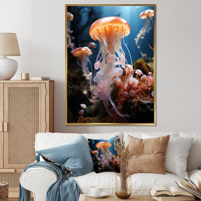 Animal Jellyfish Portrait I - Animals Canvas Wall Art
