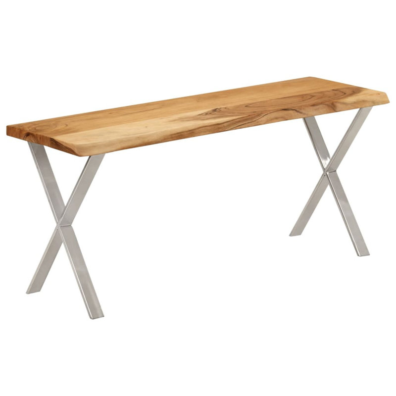Angeligue Bench, Brown/Silver