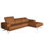 Edeltraut Genuine Leather Corner Sofa with Wooden Frame-524071955-524071953