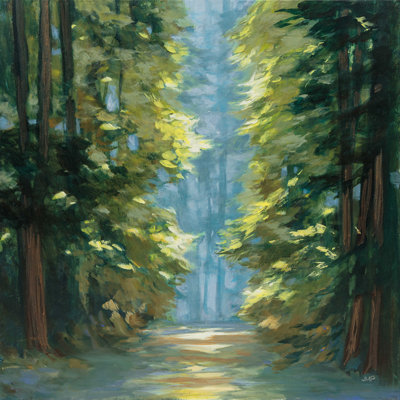 Ensoleillé bleu forêt ensoleillé