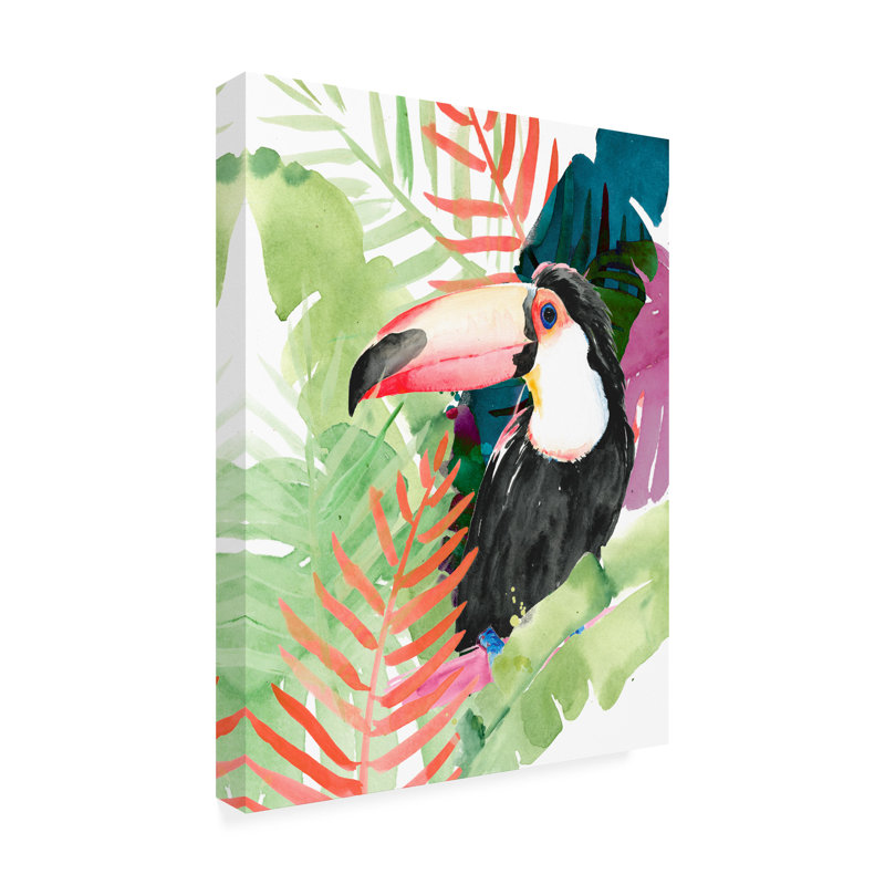 «Toucan Palms I» par Jennifer Paxton Parker - impression sur toile tendue