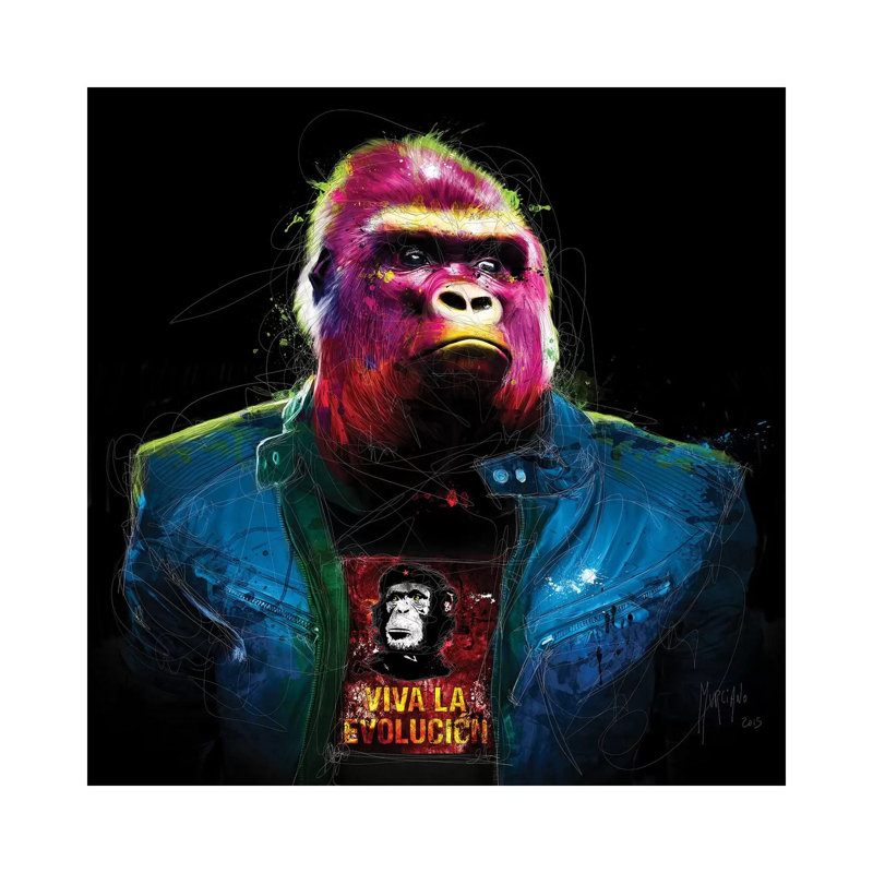 Rock N' Kong 1 Piece Wrapped Canvas Painting, 30.48 cm H x 30.48 cm W