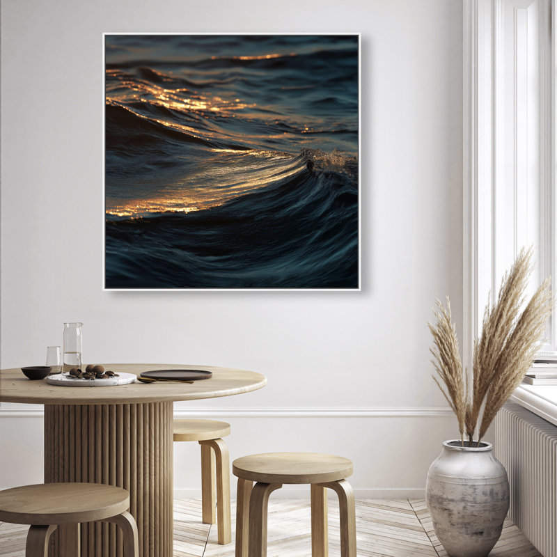Sunset Sea I Print by Oliver Gal, 41" H x 41" W, White Floater Frame