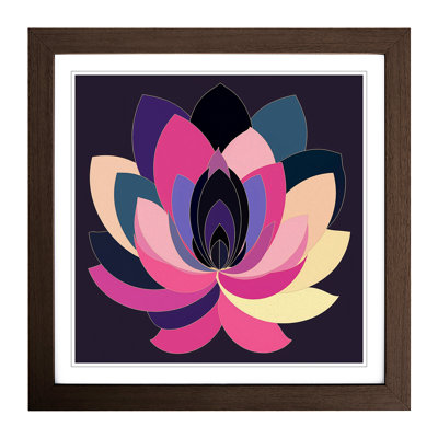 Lotus Flower Constructivism No.5 - Framed Print