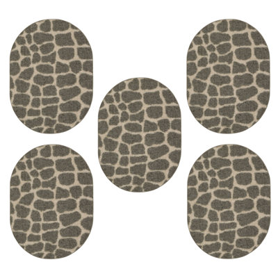 Ensemble de tapis Gibora à motif animalier en nylon tufté, tissé à la machine
