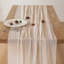 Chemin de table 3 pièces beige clair avec étamine 120 pouces pour la fête