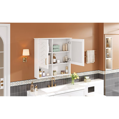 2-In-1 Bathroom Mirror Cabinet, 30 Inch Wall Mounted Medicine Cabinet With Adjustable Shelves & Soft Close Doors, High-Define Mirror With Storage For Bathroom Vanity