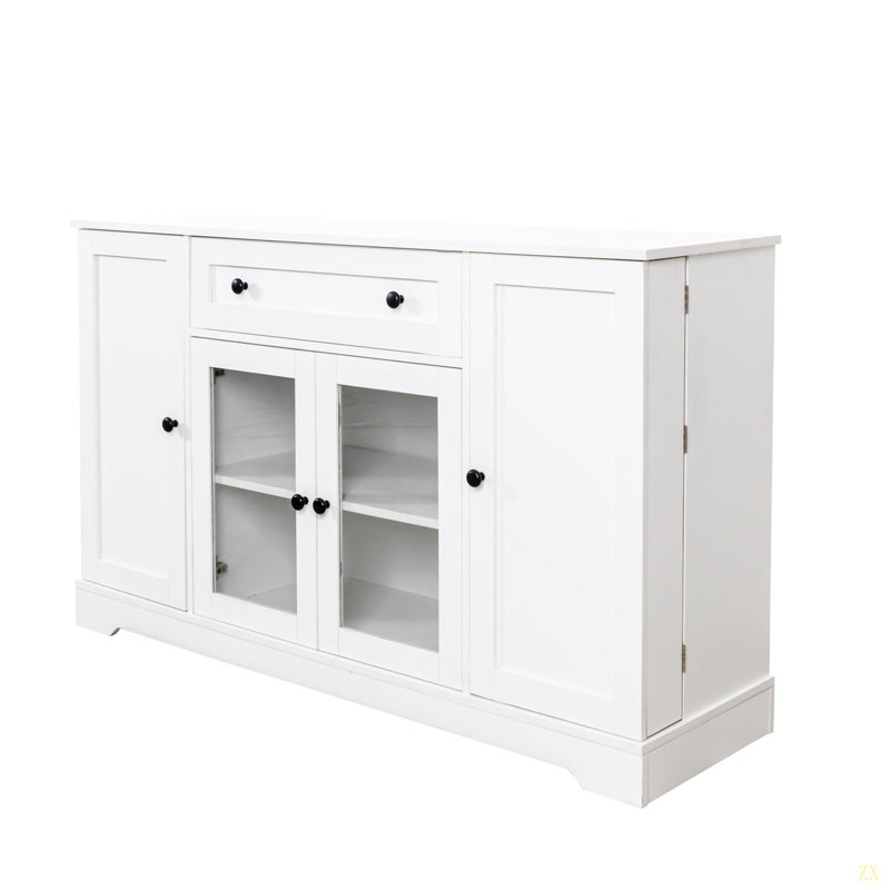Buffet avec rangement, buffet moderne avec portes, armoire à café avec tiroir et tablette réglable pour la cuisine, la salle à manger et le salon