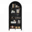 Bibliothèque 71 po de hauteur avec plateau arqué et armoire de rangement-1329405716