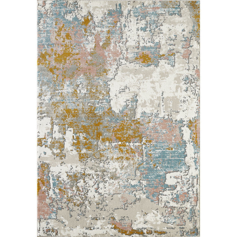 Tapis ombré beige, Rectangle 5 pi 3 po x 7 pi 6 po