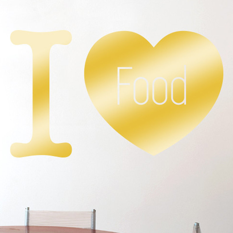 Food & Beverage Wall Decal, Shiny Gold, Medium