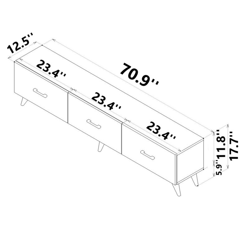 Crédence de rangement l 70,87 po Jasear